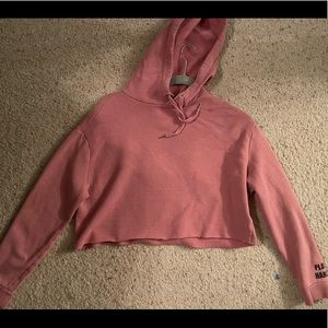 PINK Cropped Hoodie